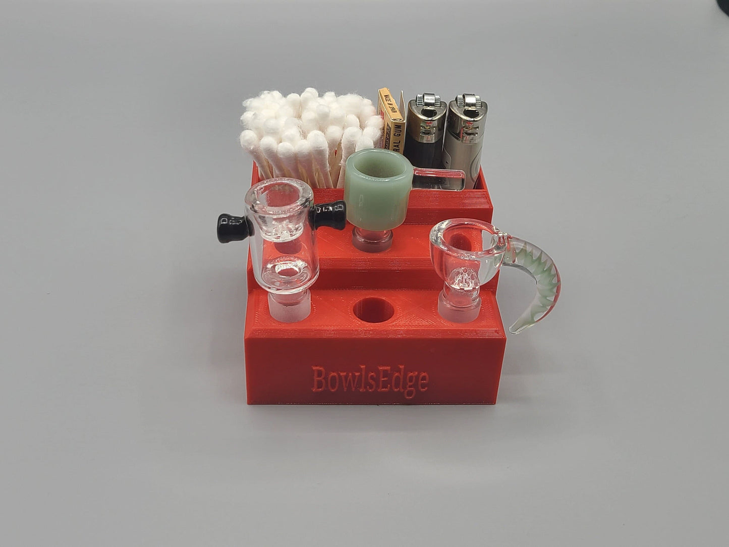 Bowl Stand with Storage, 14mm / 18mm Bowl Display, Smoking Accessories
