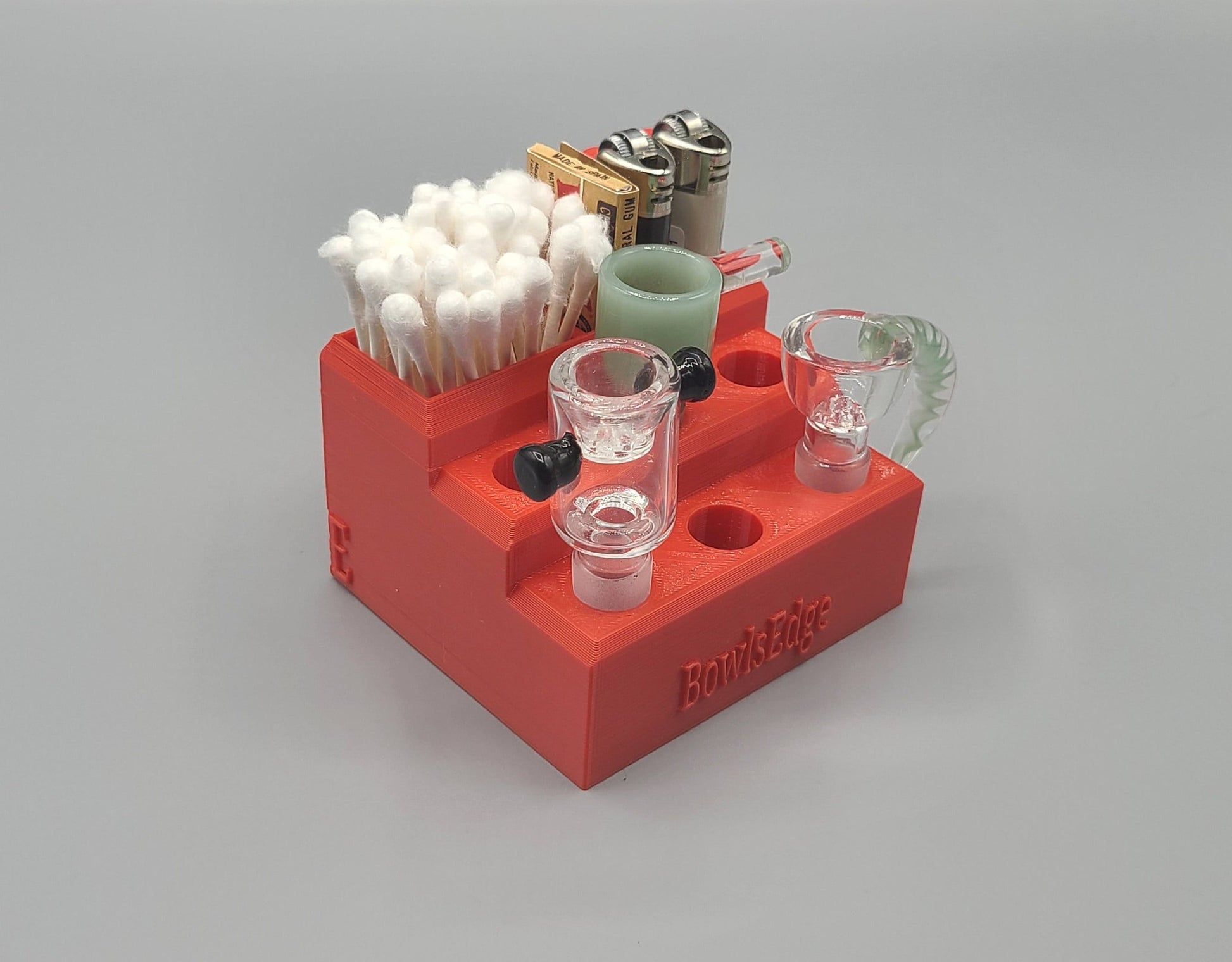 Bowl Stand with Storage, 14mm / 18mm Bowl Display, Smoking Accessories