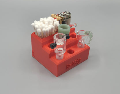 Bowl Stand with Storage, 14mm / 18mm Bowl Display, Smoking Accessories