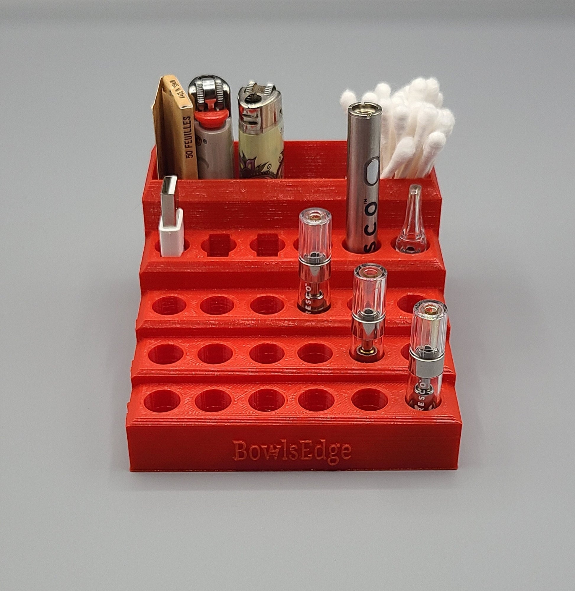 Designz3D 510 Cartridge and Battery Pen Holder Hexagon - 12 Spaces (Orange)